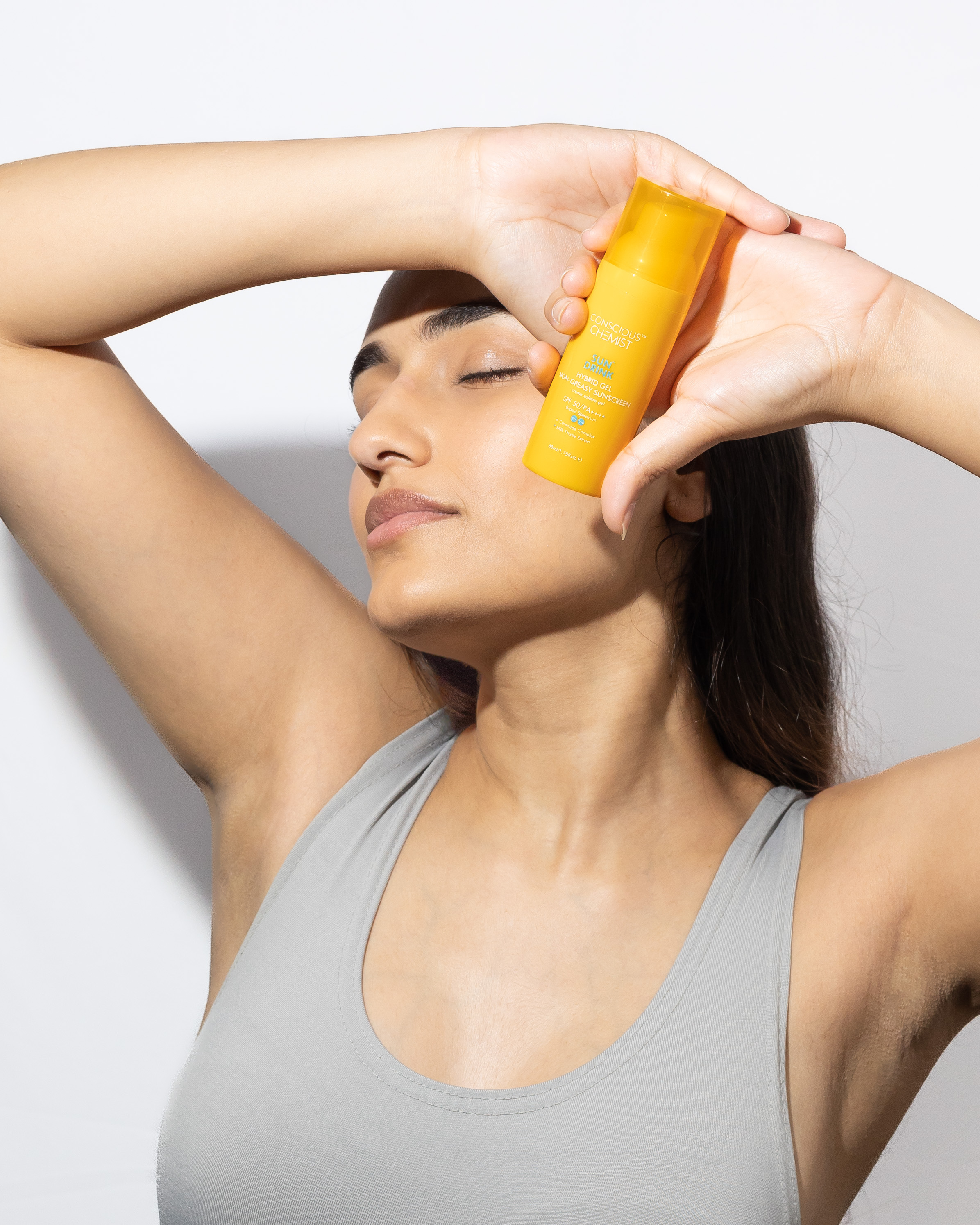 Model product photography for Conscious Chemist