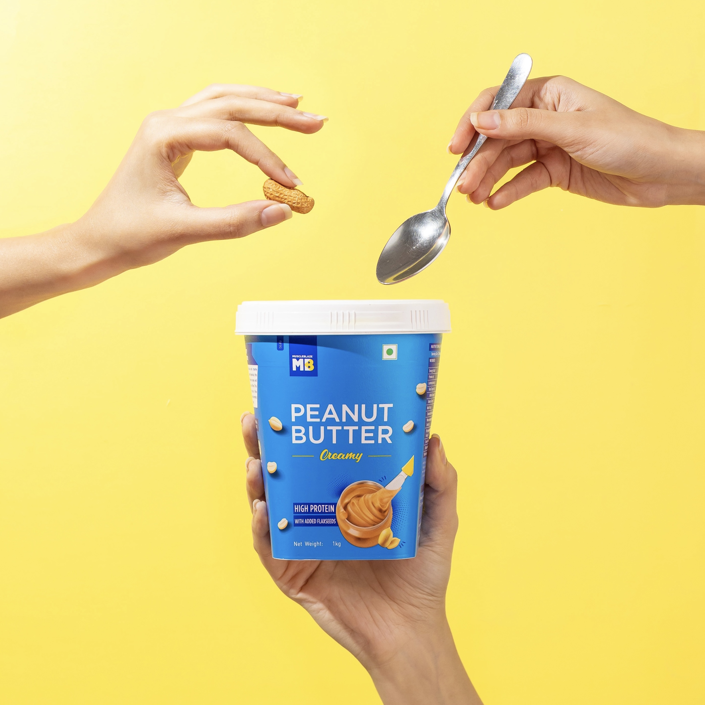 Product photography and styling for MuscleBlaze Peanut Butter