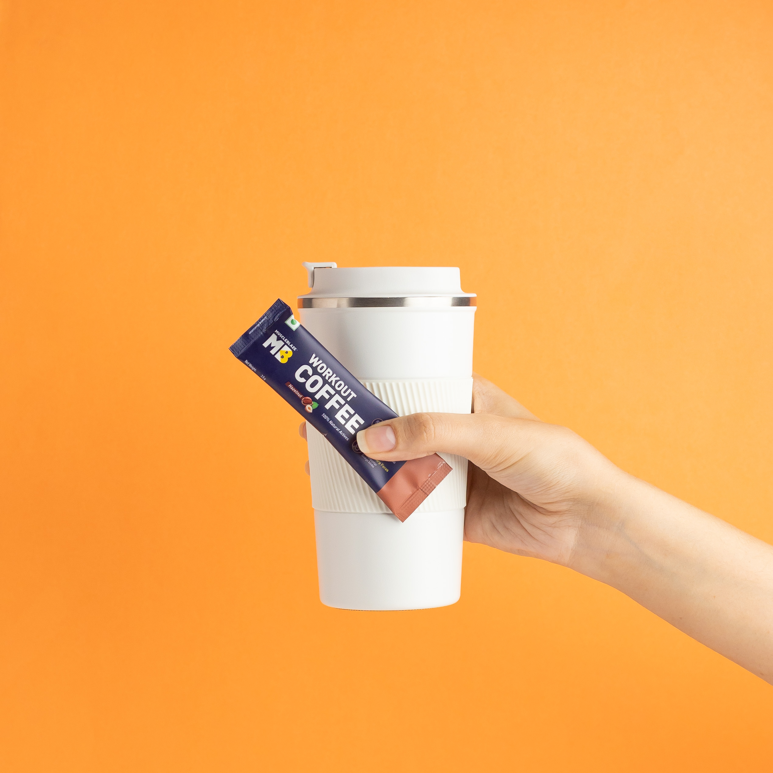 Product photography and styling for MuscleBlaze workout coffee