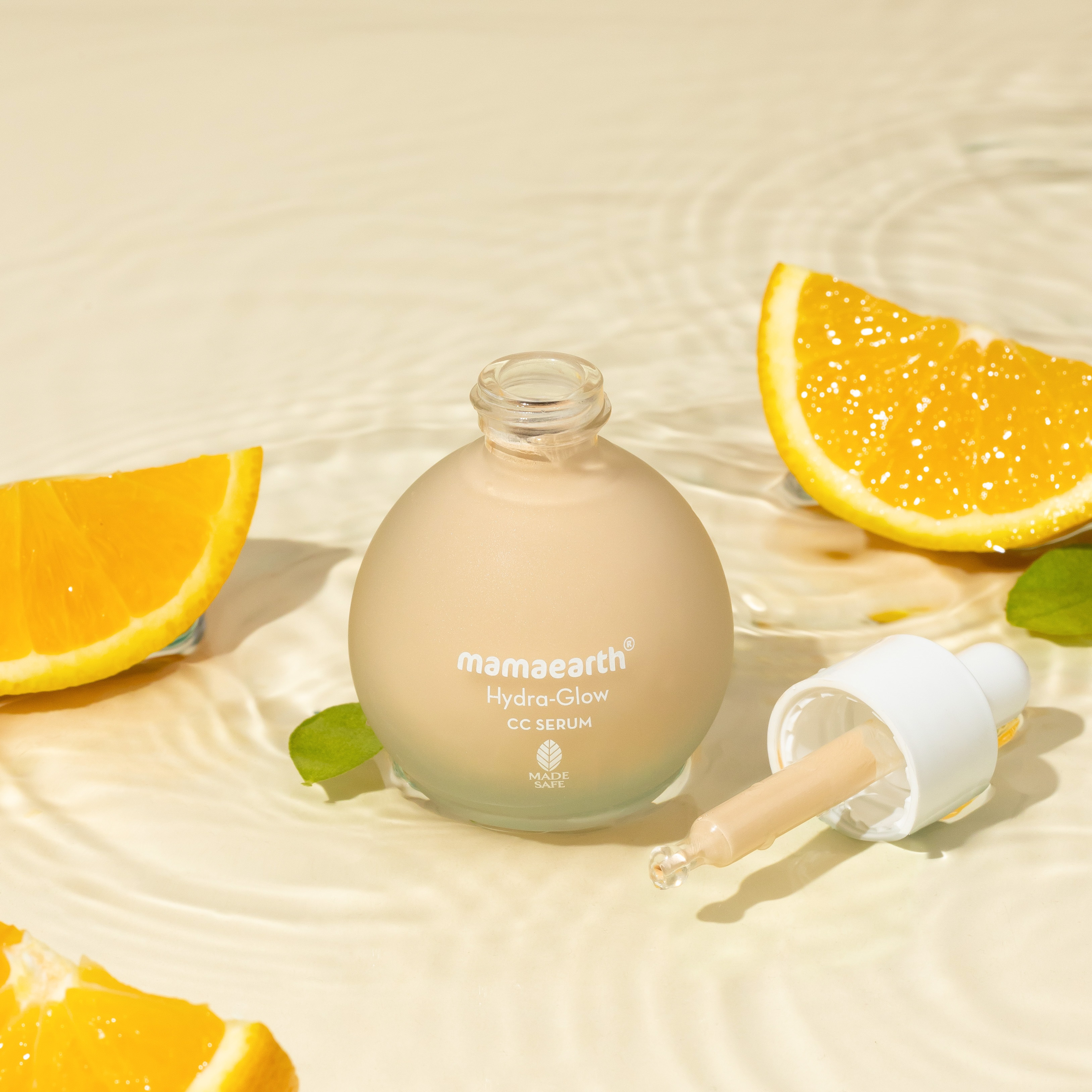 Product photography and styling for Mamaearth CC serum