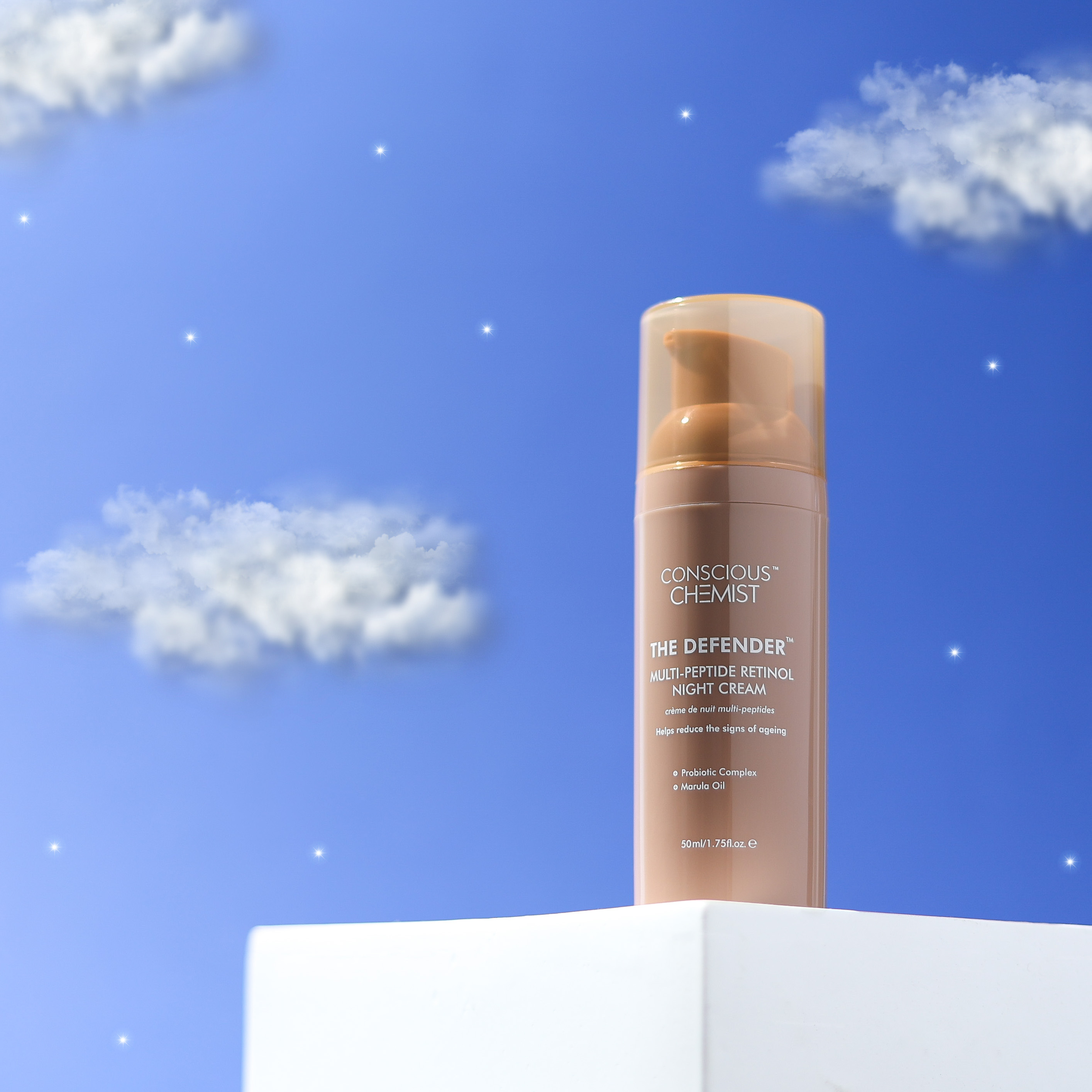 Product photography and styling for Conscious Chemist Defender cream
