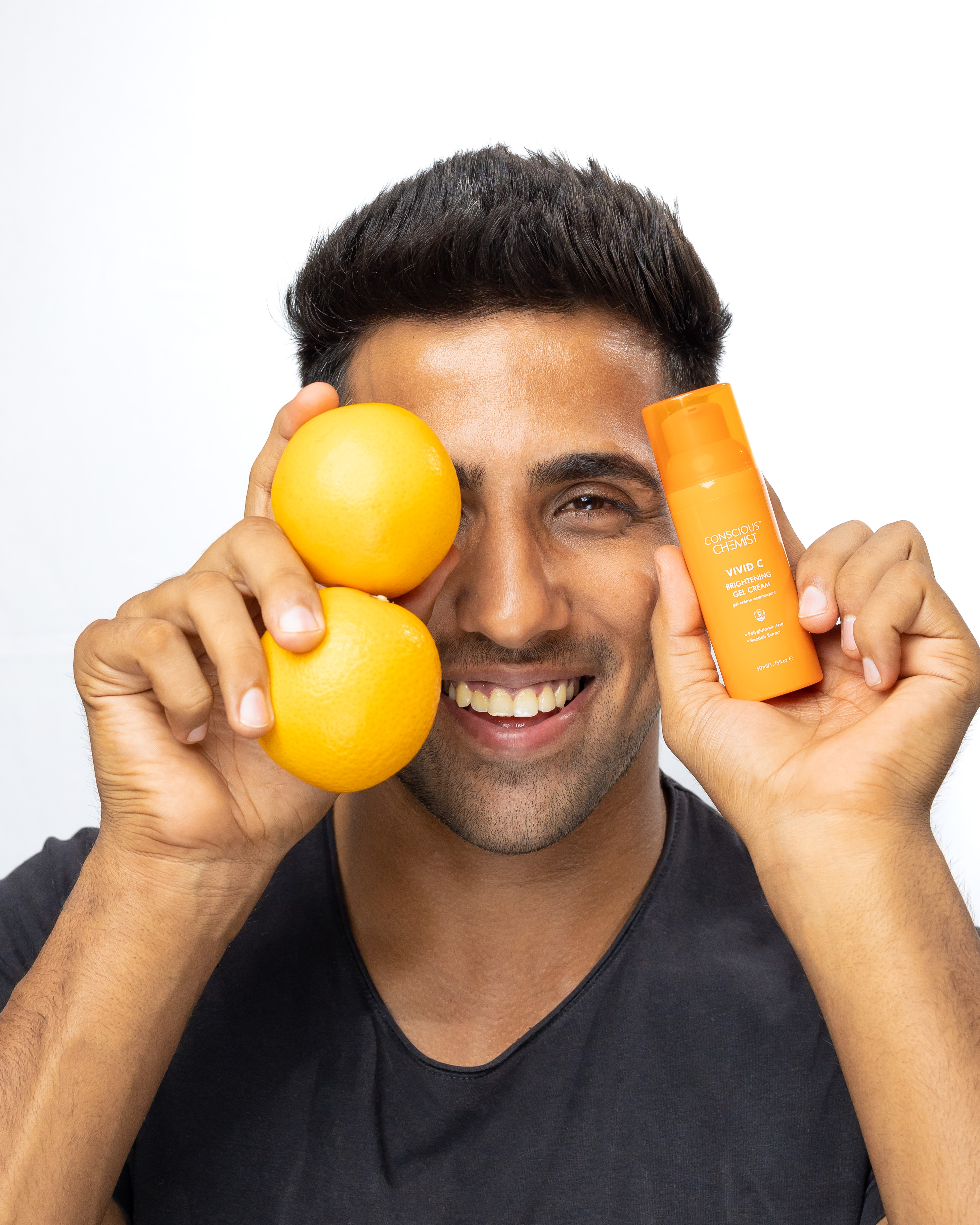 Model product photography for Conscious Chemist