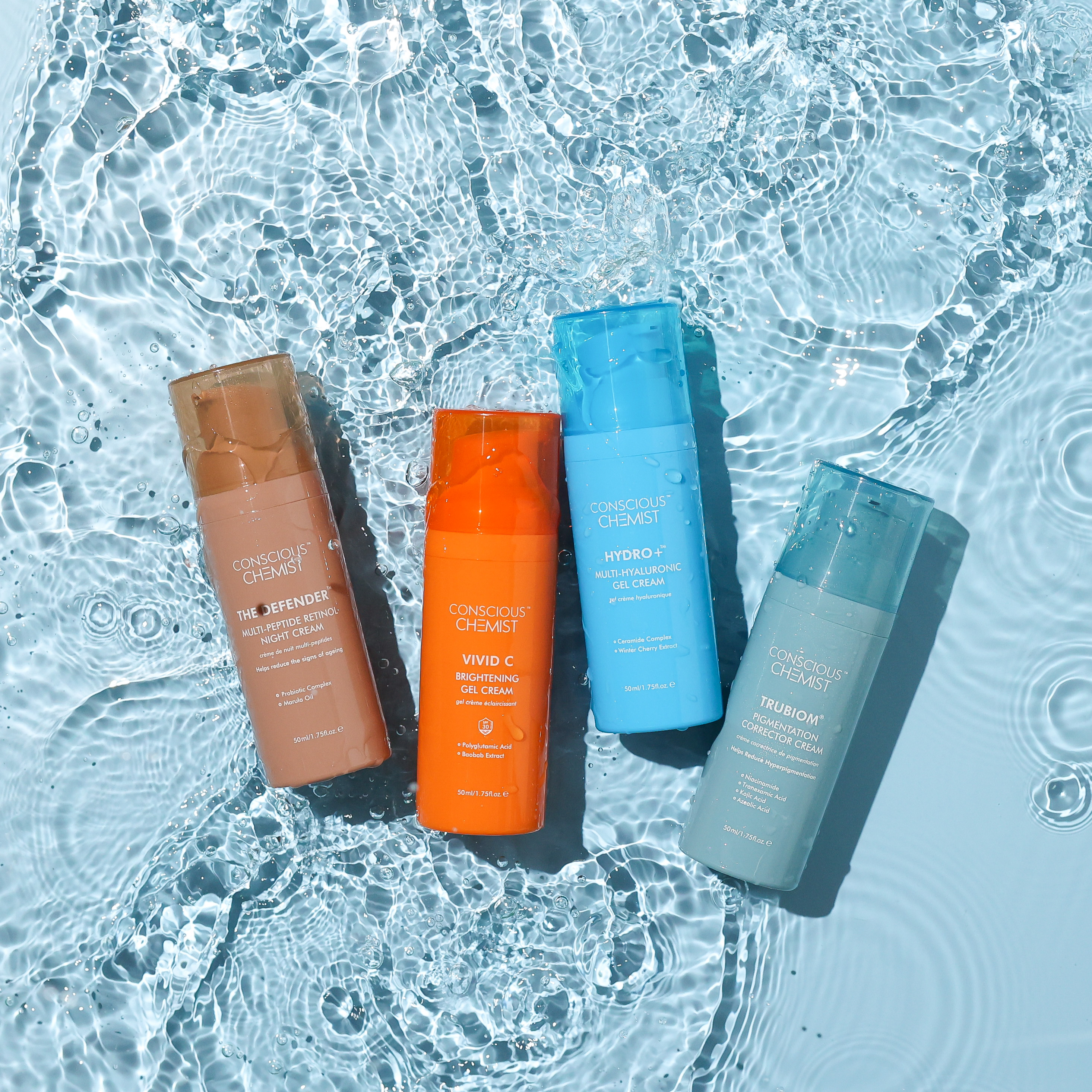 Product photography and styling for Conscious Chemist face creams