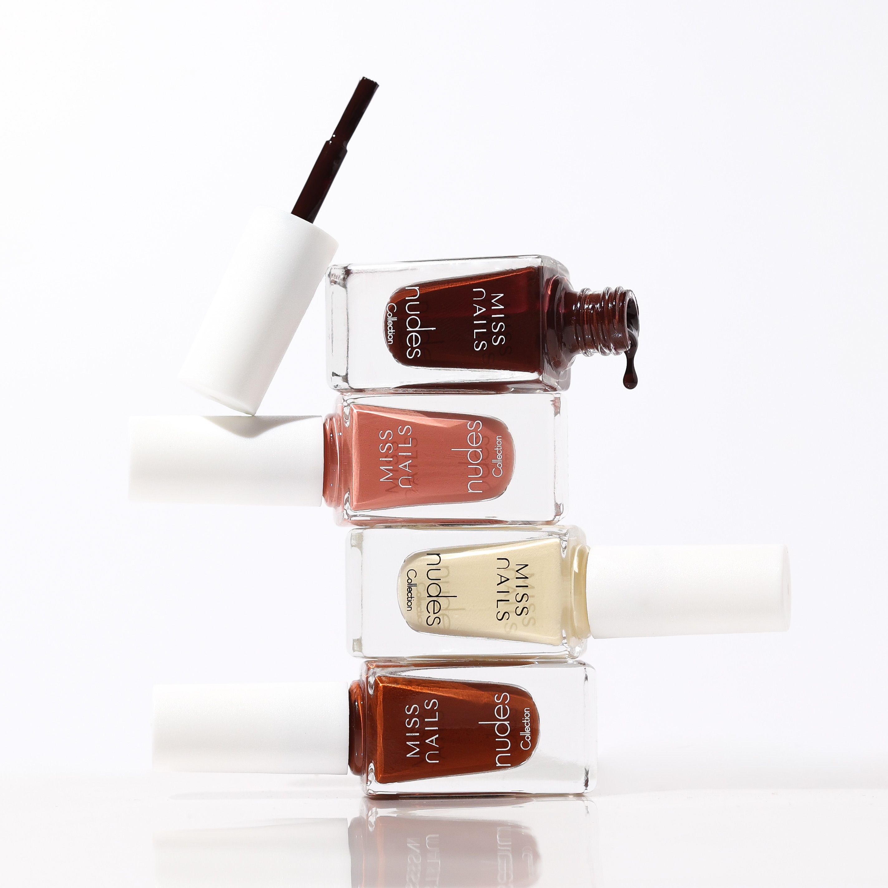 Product photography and styling for Miss Nails nail paints