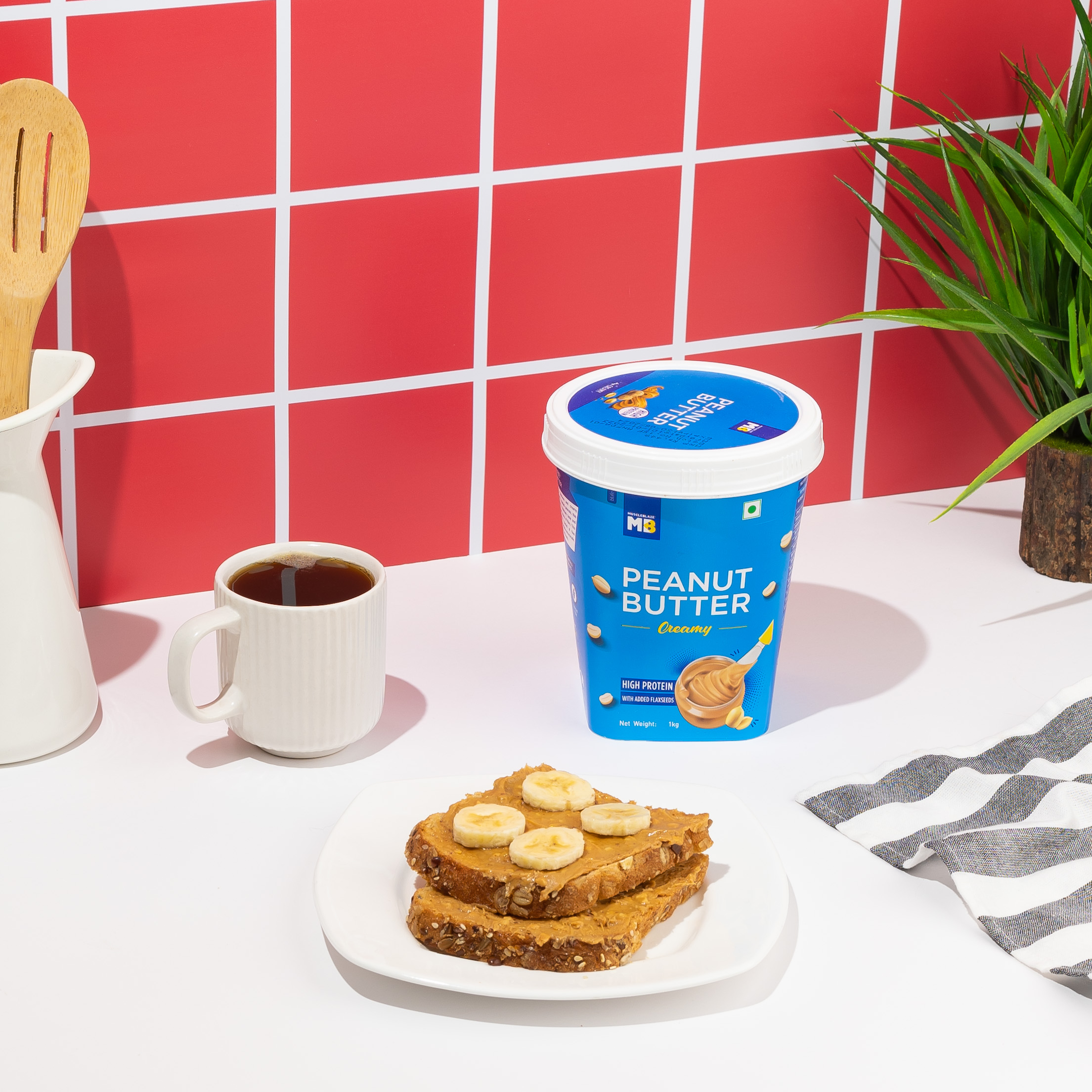 Product photography and styling for MuscleBlaze Peanut Butter