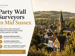 Party Wall Agreements in Mid Sussex: What Homeowners Need to Know Before Starting Building Work