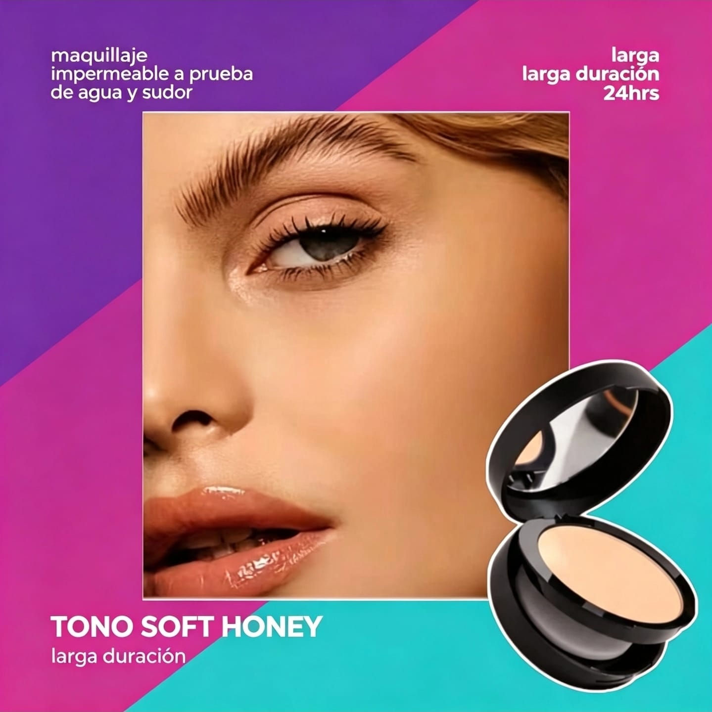Maquillaje SEYTU Polvo Compacto Tono SOFT HONEY