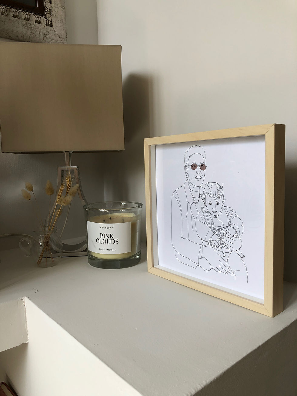 תמונה ממוזערת: איור אישי+ מסגרת 23*23