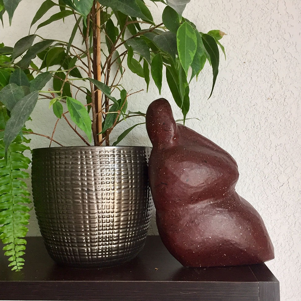 Sculpture peinte imitation porphyre