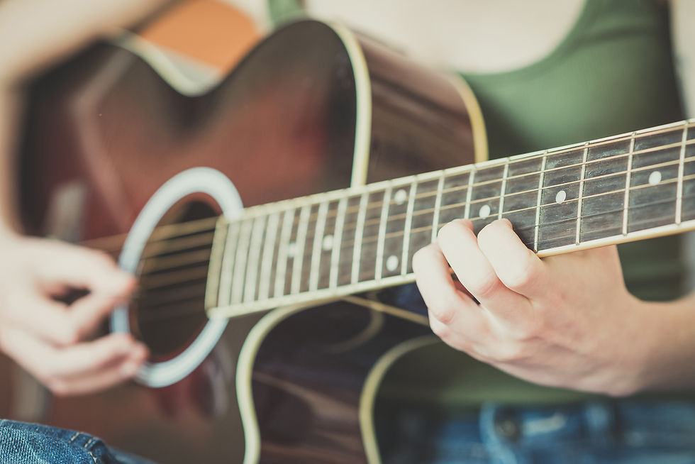 Playing Acoustic Guitar