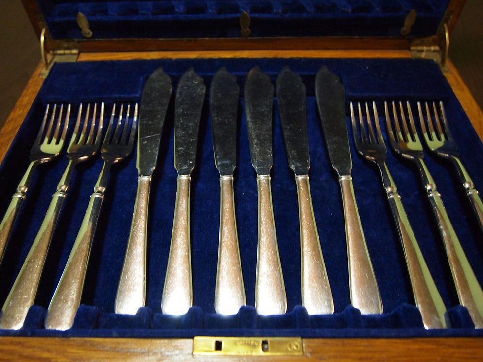 C.ELLIS (1855-1900) 魚料理用フォーク＆ナイフ セット | OIC