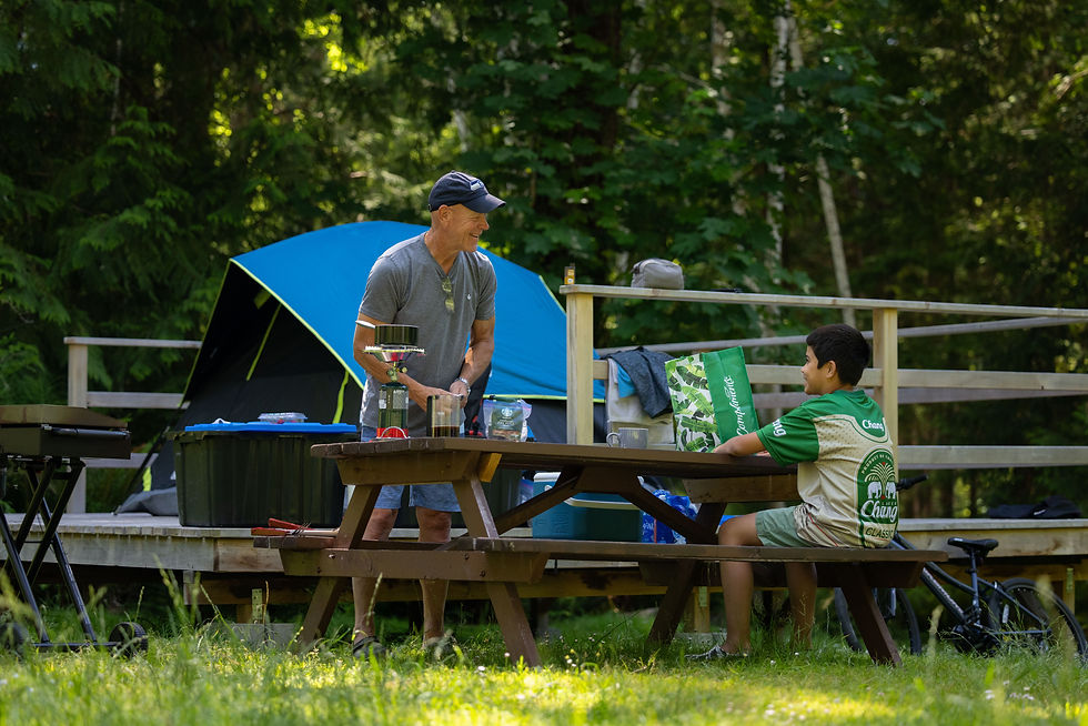 Guests at tent sites