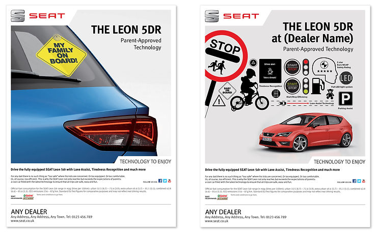 SEAT magazine advert designs