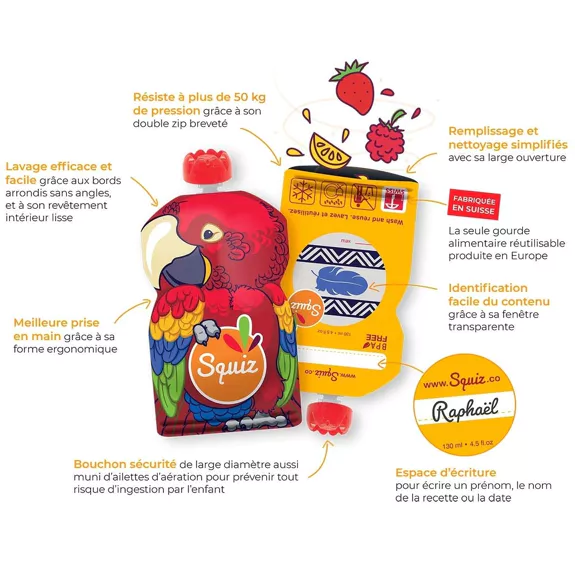 Gourde de compote lavable MyLittleGreenFamily