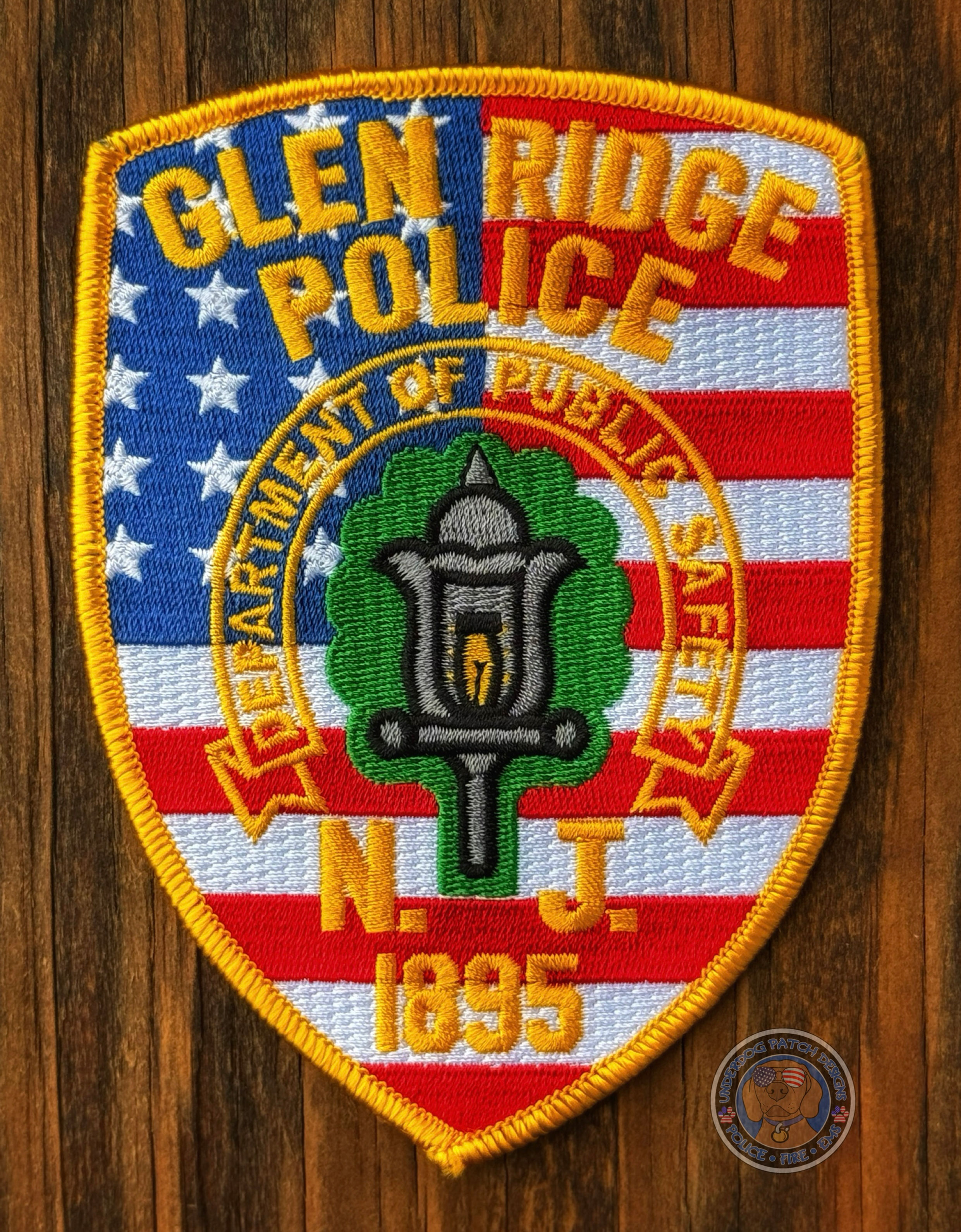 Glen Ridge NJ Police American Flag patch 