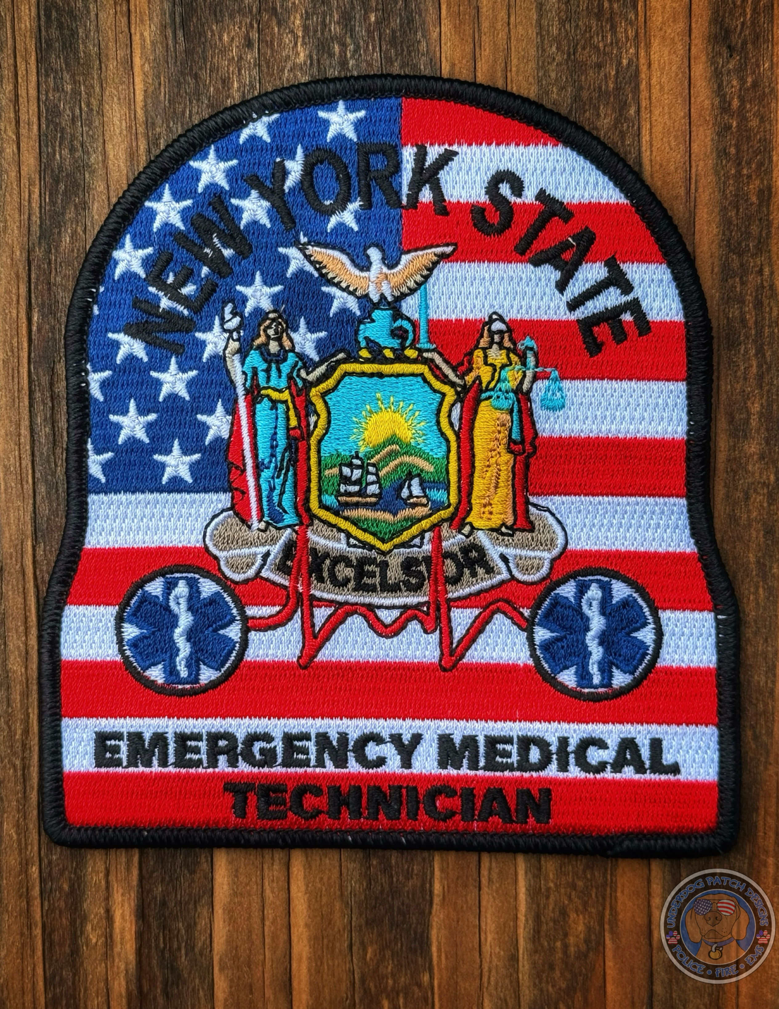 New York State EMT American Flag patch 