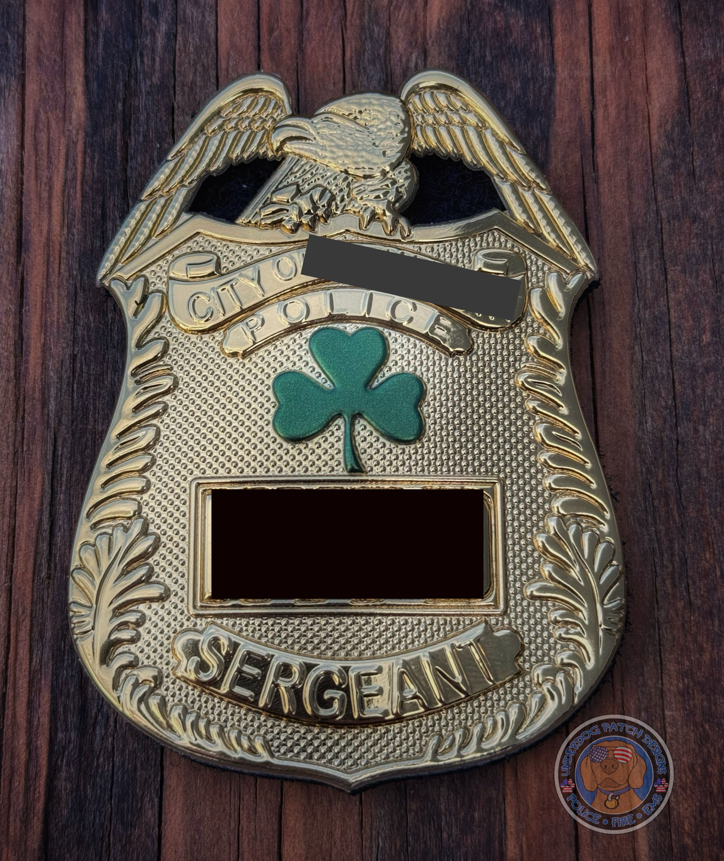 New York Police Sergeant St. Patrick’s Day / Irish DuraShield with Velcro back