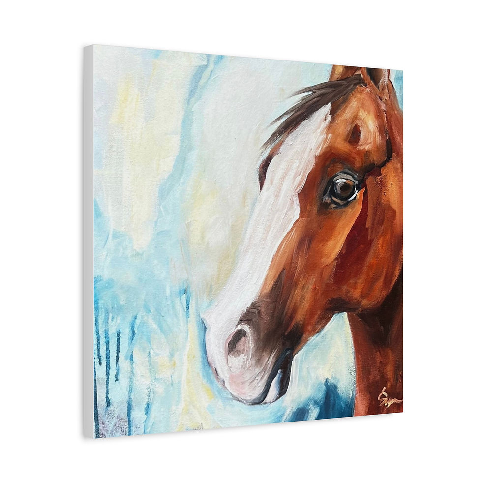 Thumbnail: Red Chestnut Horse Portrait Canvas Print