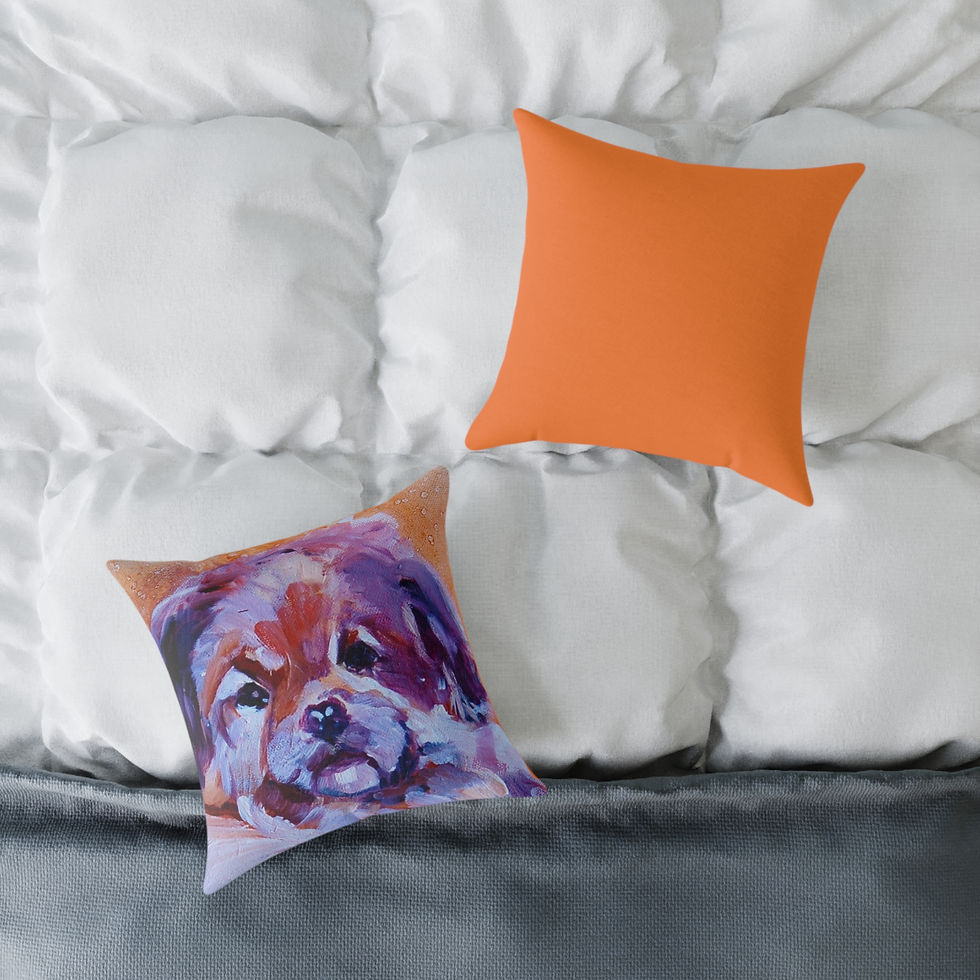 Thumbnail: Tibetan Spaniel Dog  Throw  Pillow | Dog Lovers Home Decor