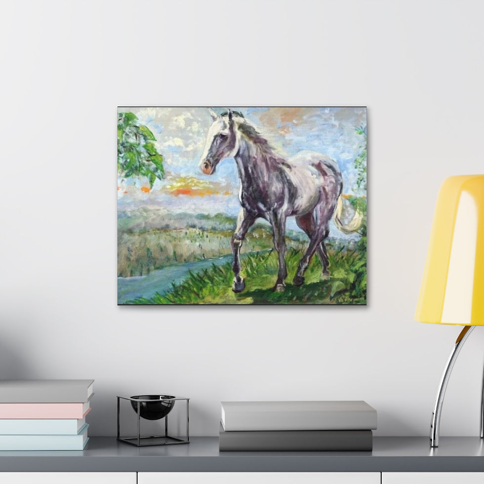 Thumbnail: Dapple Gray Horse Canvas Print