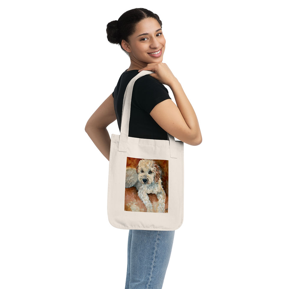 Thumbnail: Golden Doodle Dog Organic Cotton Tote | Dog Lovers Carryall