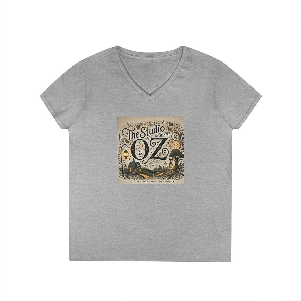 Thumbnail: Oz Studio Vintage Logo V Neck Tee