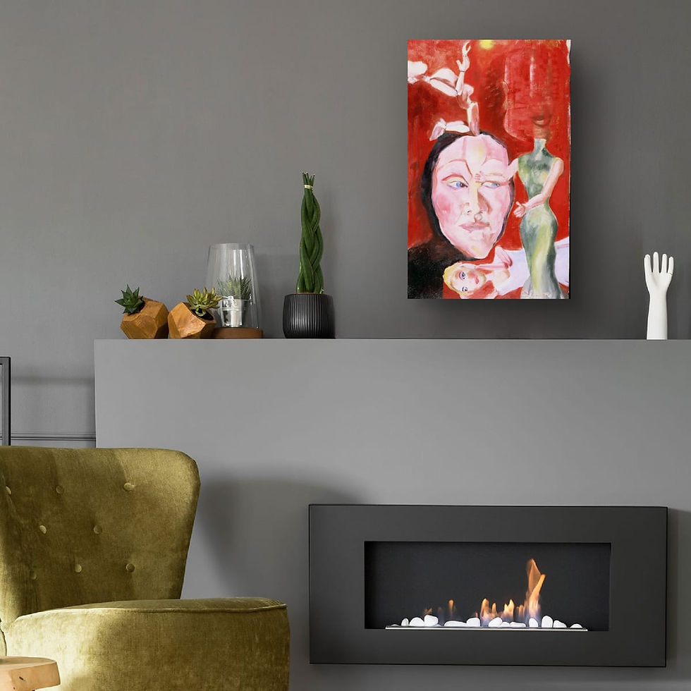 Thumbnail: Original Oil Painting The Upside Down | Tales from Inner Oz Collection| Surreal