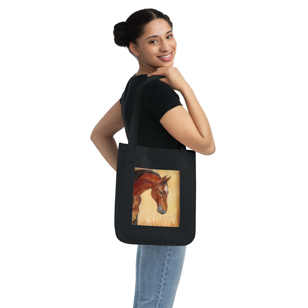 Thumbnail: Bay Horse  Organic Tote Bag 