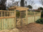 4' cap and rail lattice top with pergula