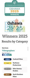Oshawa Votes 2025 - Videographers - Platinum Award.jpg
