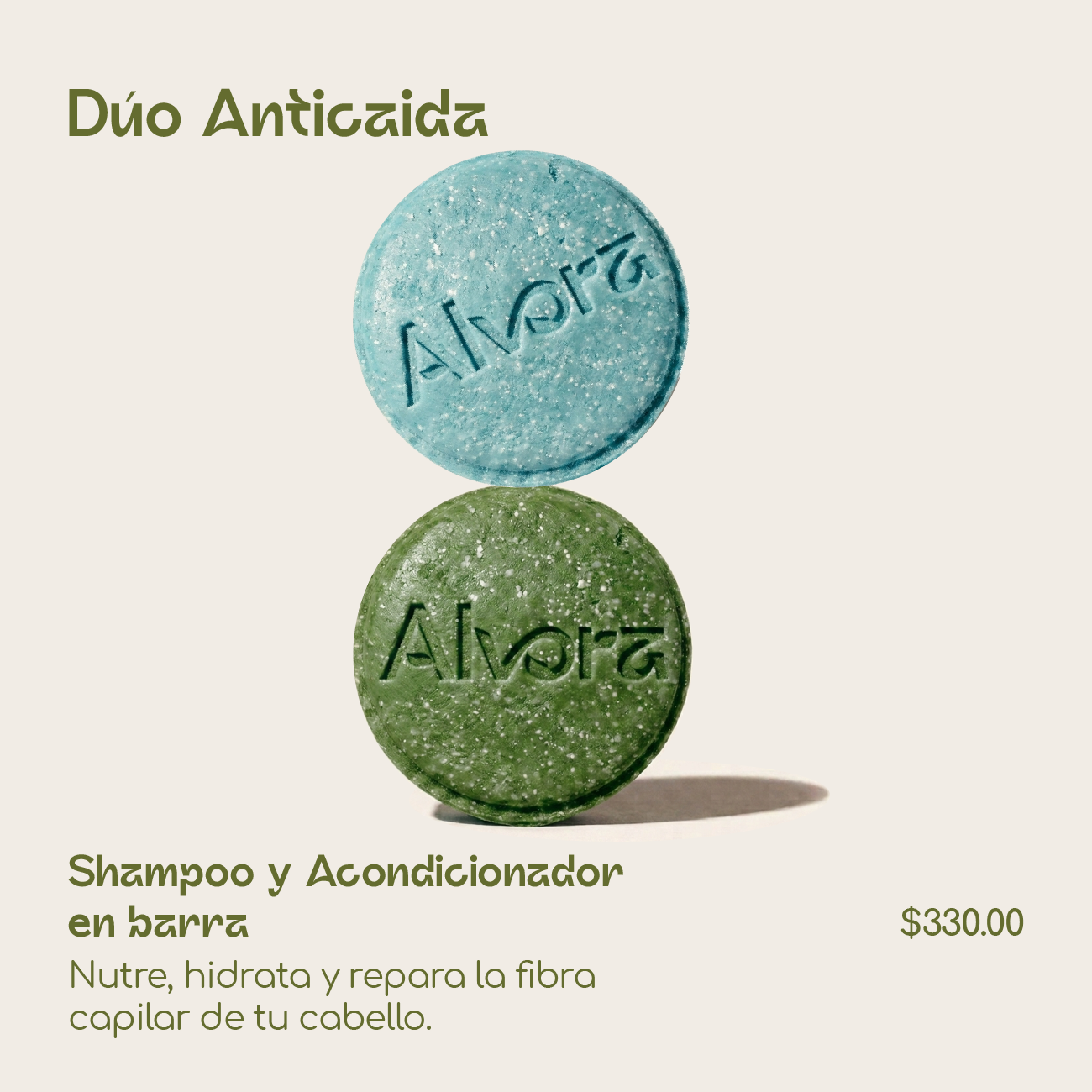 Dúo anticaida | Shampoo y acondicionador en barra