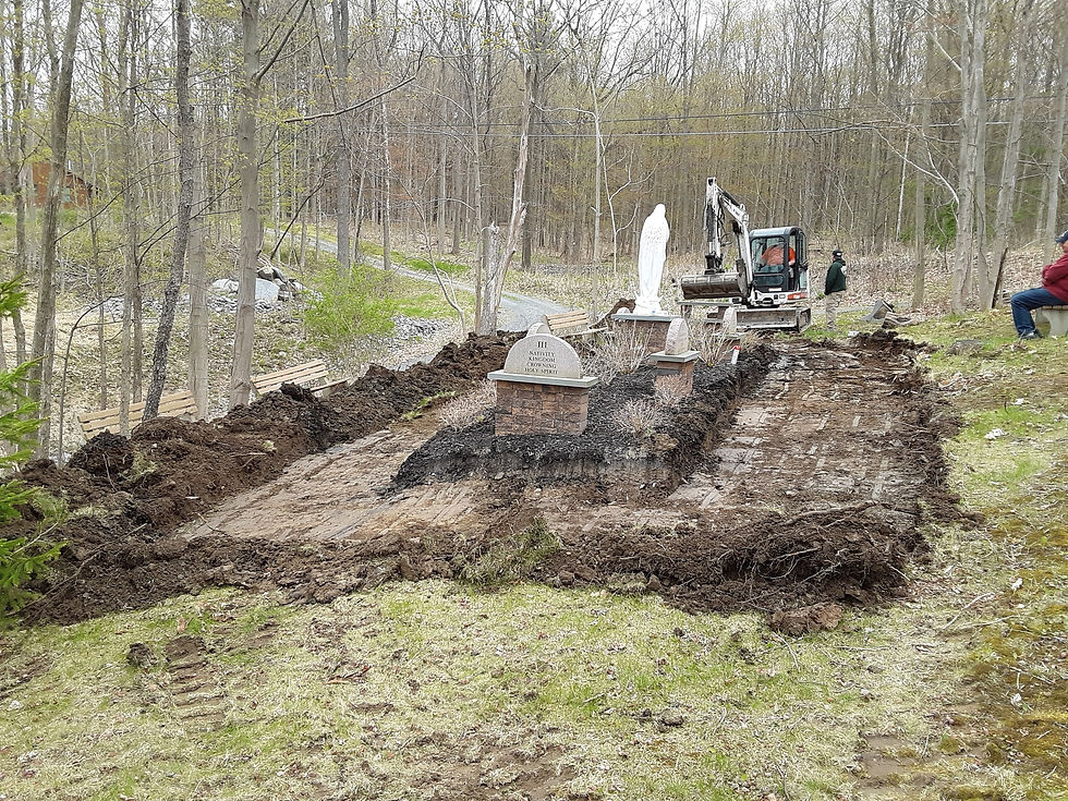 Digging for the walkway.