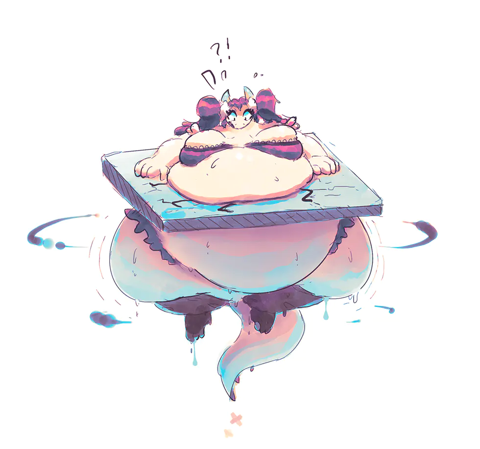 Fat furry art. Oxie painting.
