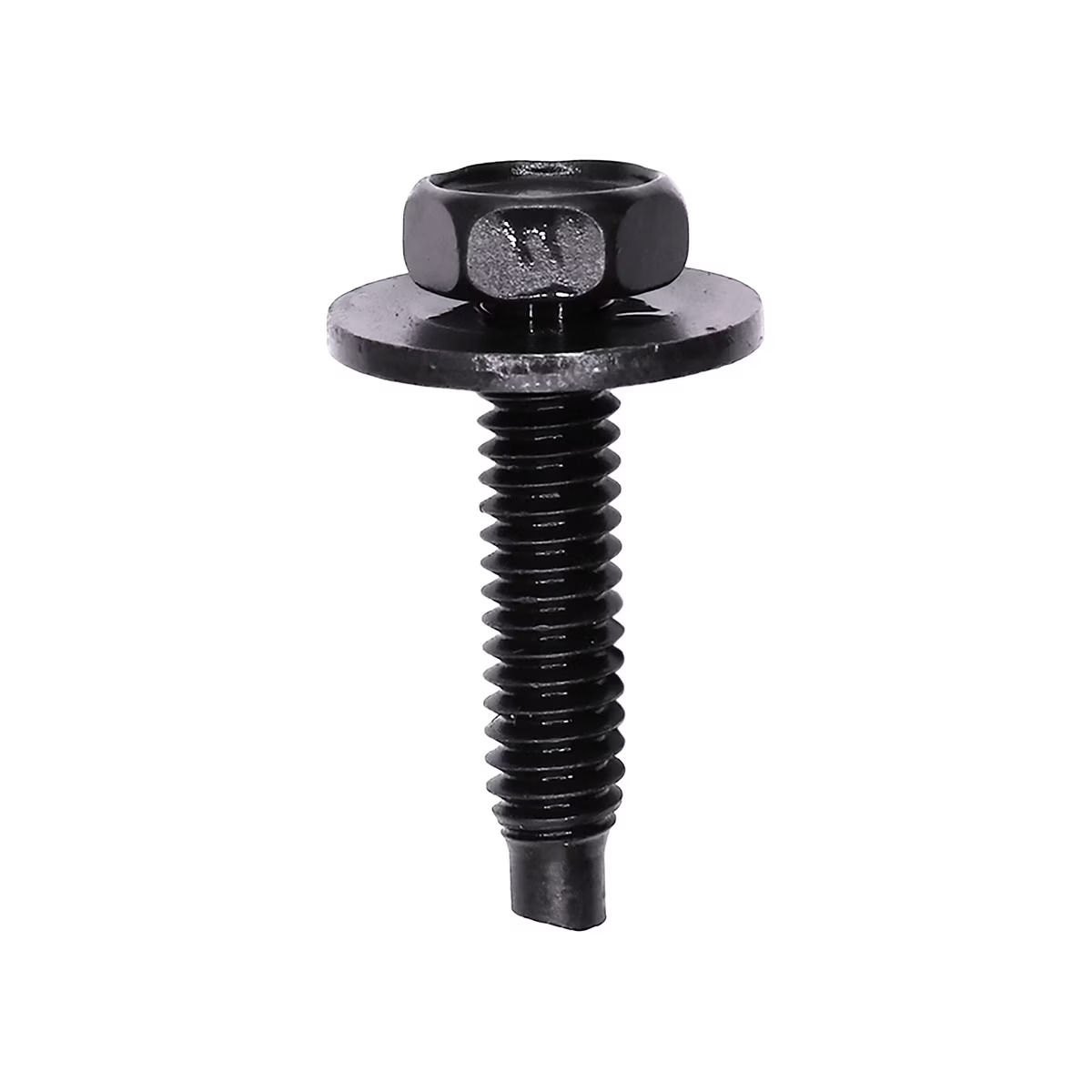 1/4-20 x 1-3/16" Hex Head SEMS Body Bolt with Dog Point – Black Phosphate Finish – Qty 50