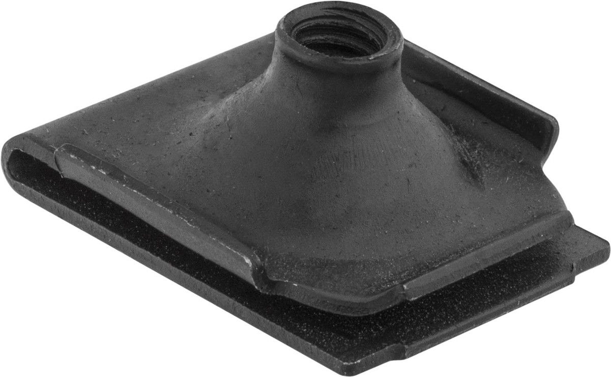 1/4-20 extruded u-nut black steel for .050-.070 panel, SKU 24094, qty 25