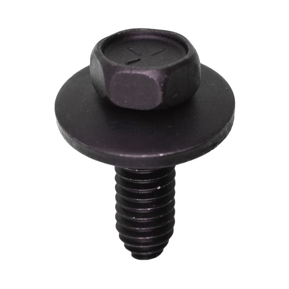 Thumbnail: GM Body Bolt 11320 – 5/16"-18 x 1" Indented Hex SEMS Bolt with 7/8" Washer, Phosphate Finish – Qty 25