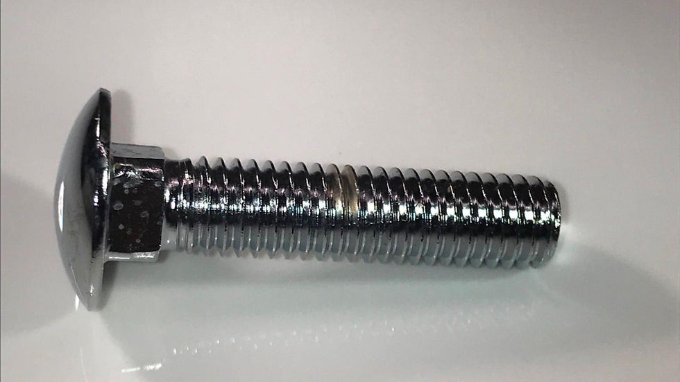 Thumbnail: Chrome bumper bolt kit 7/16-14 x 2-1/2″ rounded head bolts washer nut set