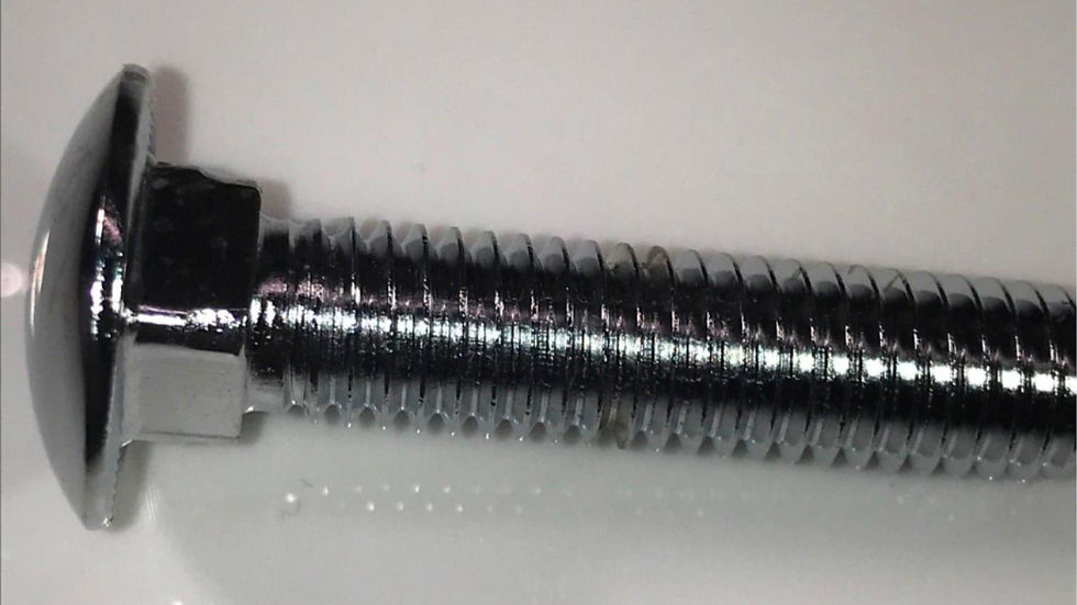 Thumbnail: Chrome bumper bolt kit 7/16-14 x 2-1/2″ rounded head bolts washer nut set
