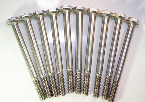 1/4-20 x 3 Stainless Steel Hex Head Bolts 18-8 – 10 Pack