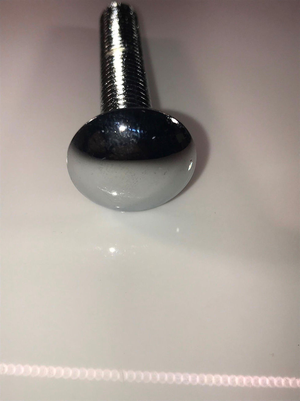 chrome 7/16-14 x 2 inch rounded head bumper bolts with stainless lock nut and washer qty 8