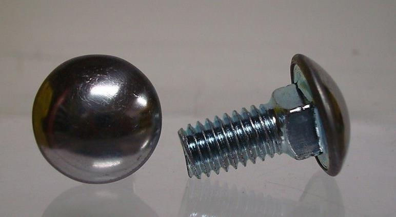 7/16-14 Round Head Bumper Bolts Stainless Cap with Lock Nuts – Qty 8