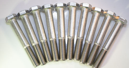 3/8-24 x 2-3/4" Stainless Steel Hex Head Bolts – Grade 5 – Qty 20