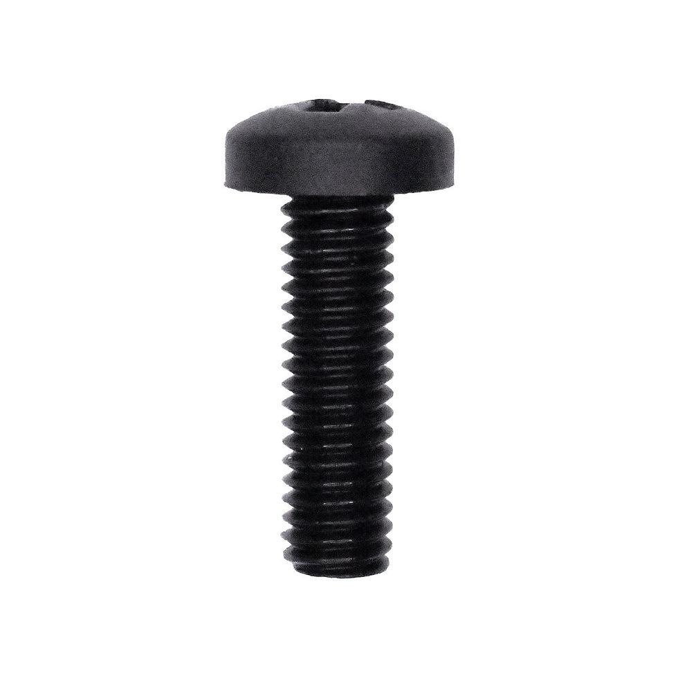 Black nylon license plate screws and hex nuts M6-1.0 bulk pack 1000 sets automotive fasteners