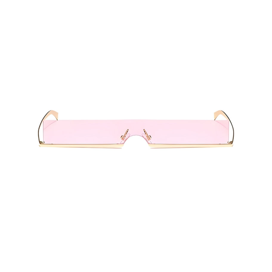 Half Frame Small Rectangle Sunglasses pink