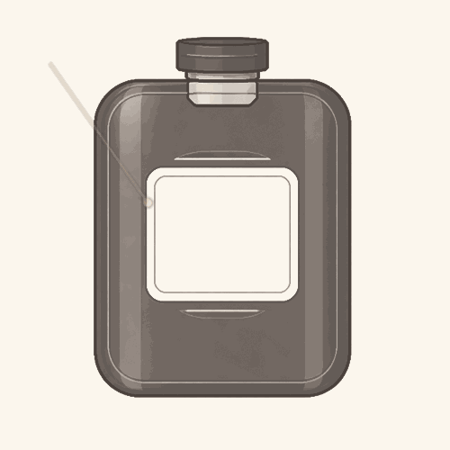 Gift flask with engraved personal congratulations and wishes