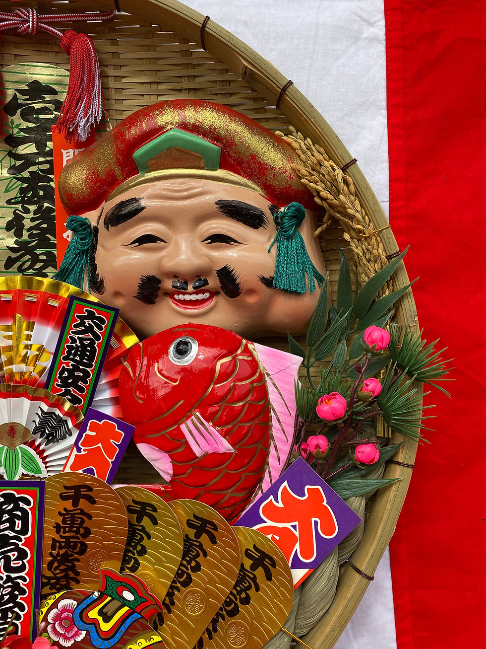 サムネイル： 福丸ざる (高さ約59㎝、幅約59㎝、奥行き約8㎝）送料無料