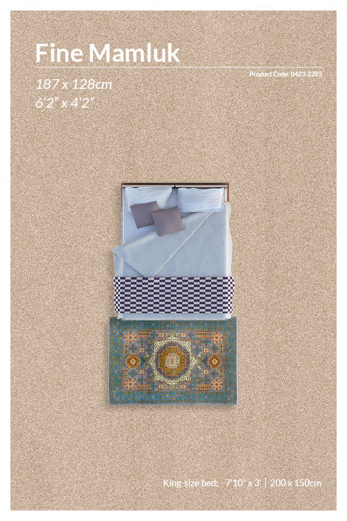 Thumbnail: Afghan Mamluk Style Rug - 187 x 128cm - REF:0423-2393