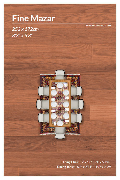 Thumbnail: Afghan Fine Khal Mohammadi Rug - 252 x 172cm - REF: 0423-2386.JPG