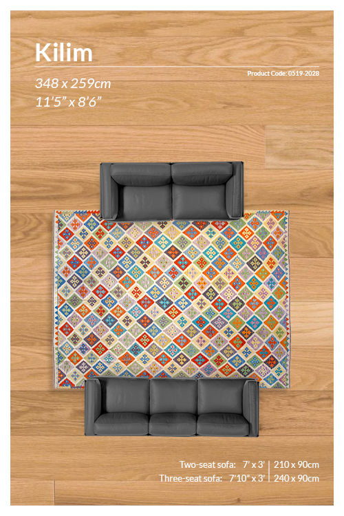 Thumbnail: Afghan Kilim Rug - 348 x 259 cm - REF:0519-2028