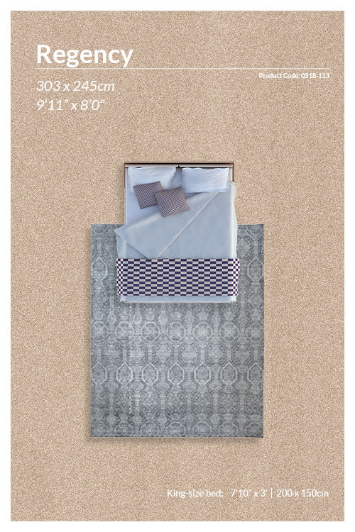 Thumbnail: Celestial Chain Design Rug - 303 x 245 cm - REF:0518-113